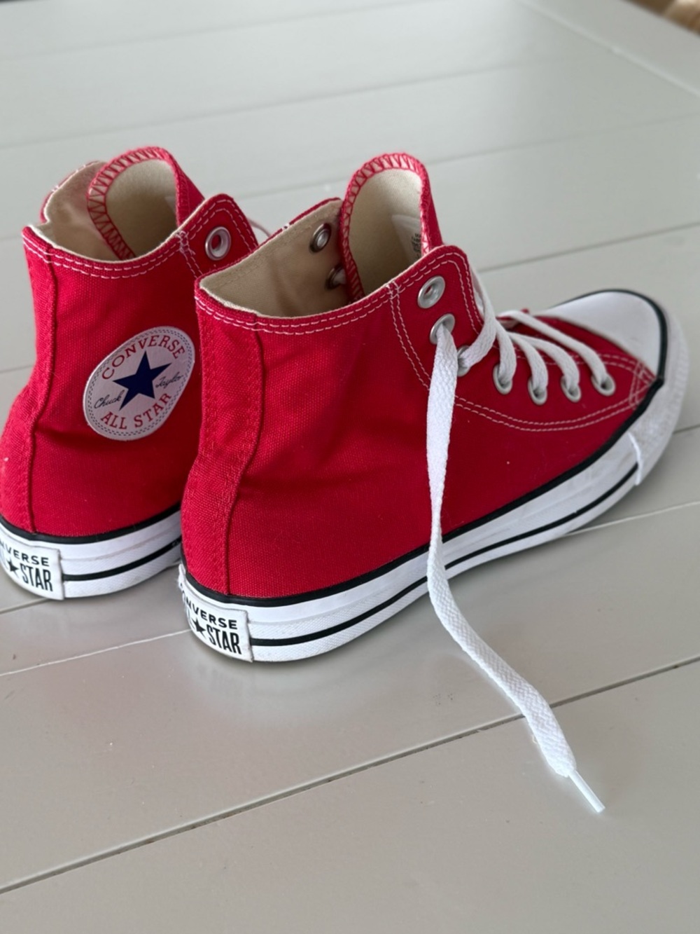 Converse Chuck Taylor All Star Red Canvas Sneaker Unisex Women’s 7 Mens 5 - Picture 6 of 8